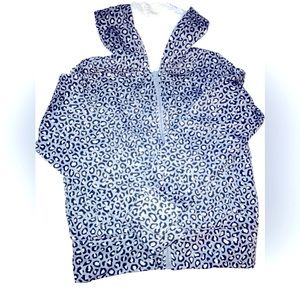 Girls Leopard Print Zip Up